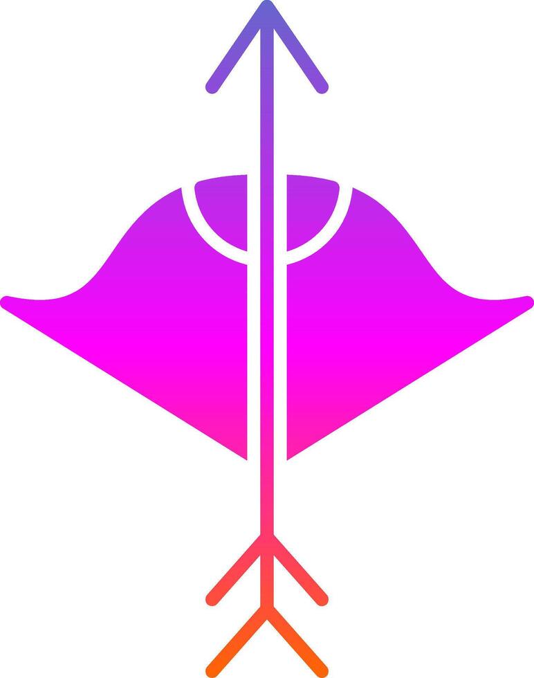 Crossbow Glyph Gradient Icon vector