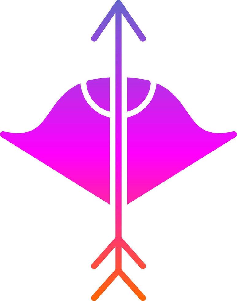 Crossbow Glyph Gradient Icon vector