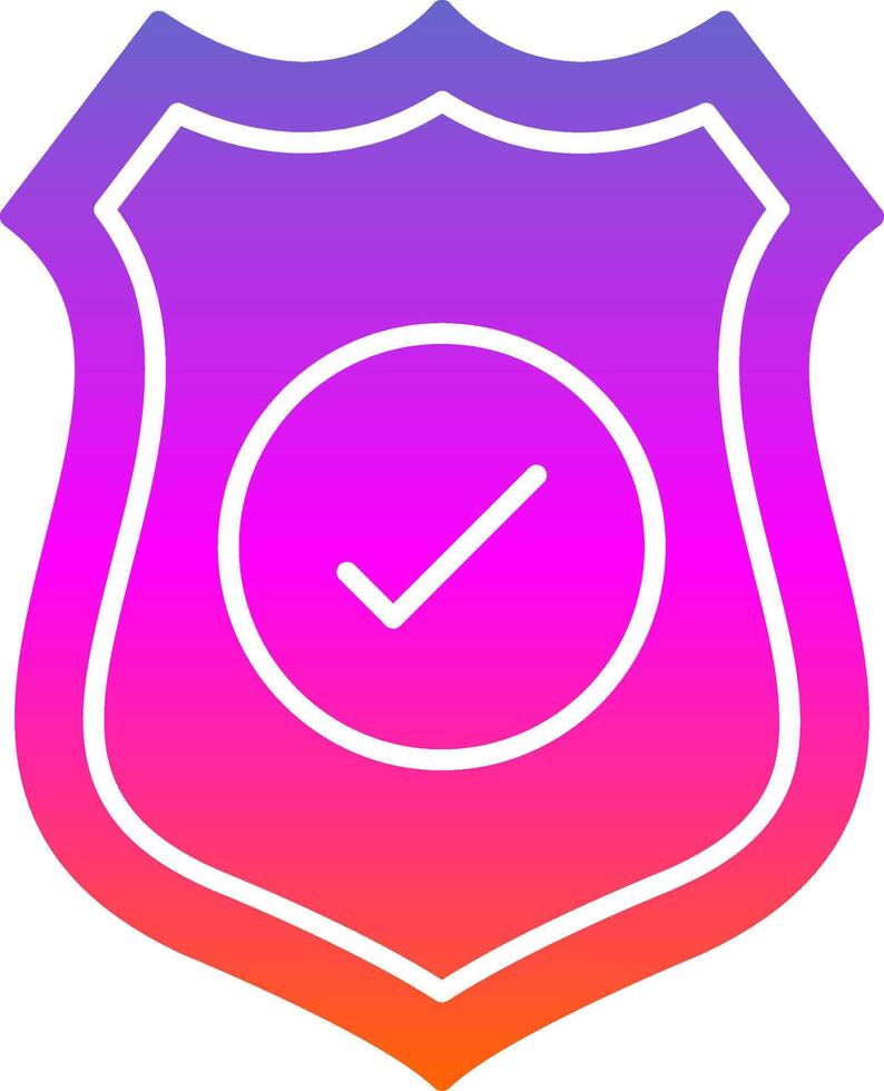 Sheild Glyph Gradient Icon vector