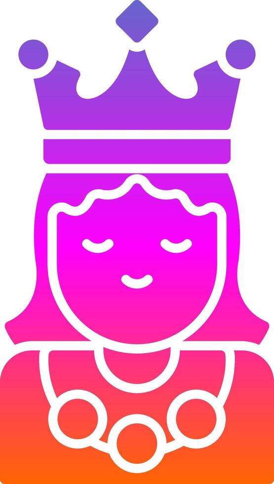 Princess Glyph Gradient Icon vector