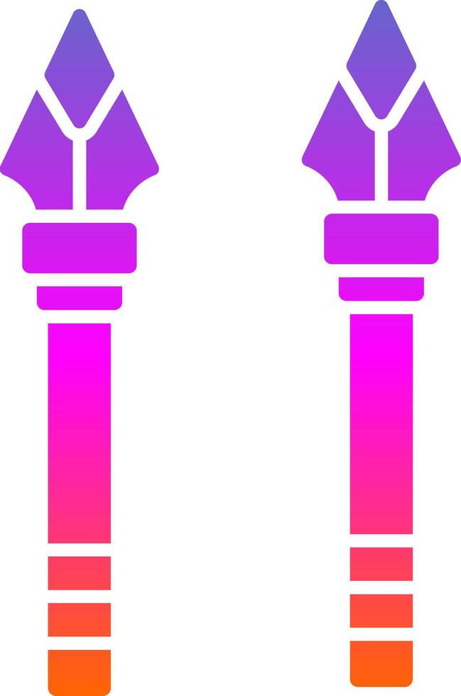 Spear Glyph Gradient Icon vector