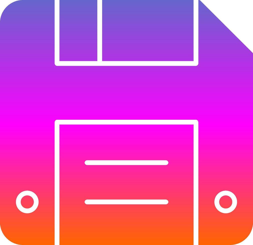Diskette Glyph Gradient Icon vector