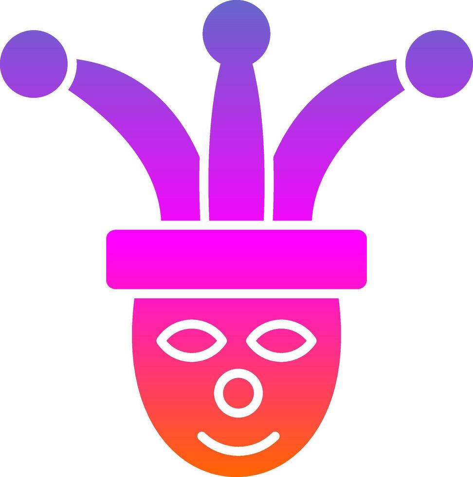 Jester Glyph Gradient Icon vector