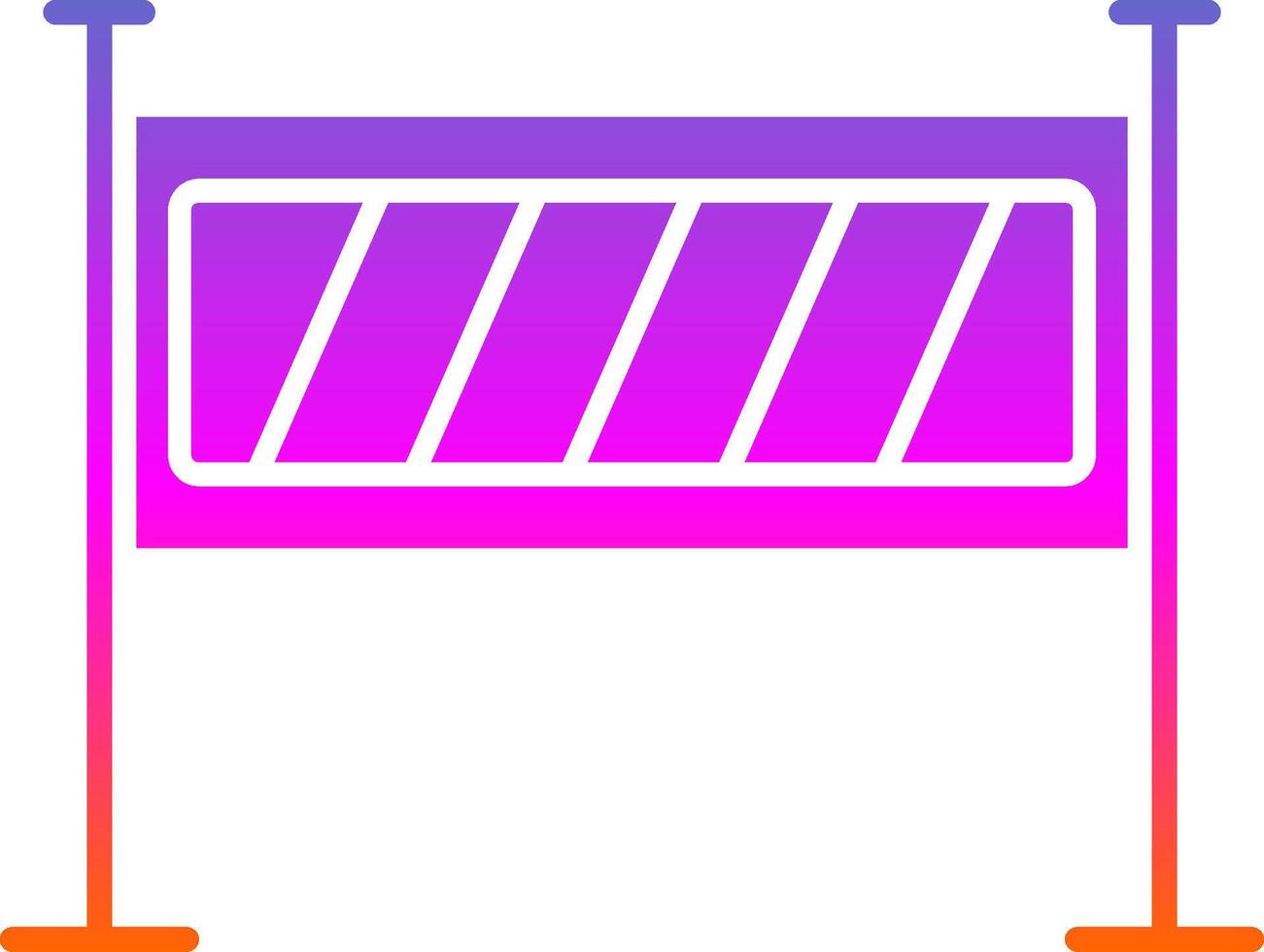 Barrier Glyph Gradient Icon vector