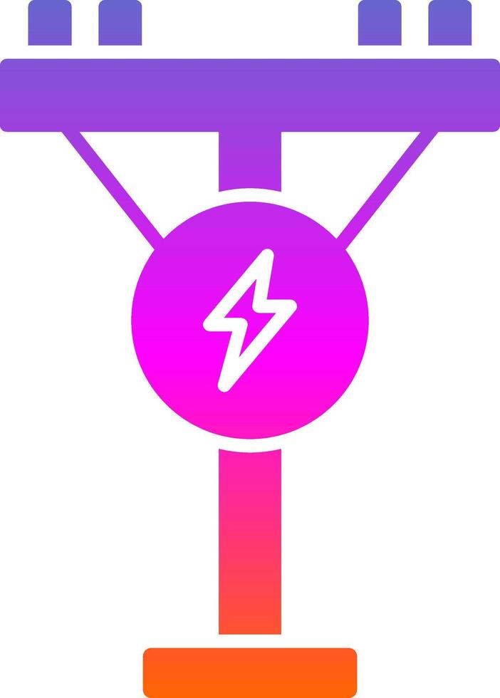 Electric Pole Glyph Gradient Icon vector