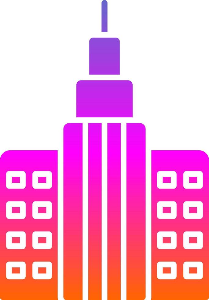 Skycraper Glyph Gradient Icon vector