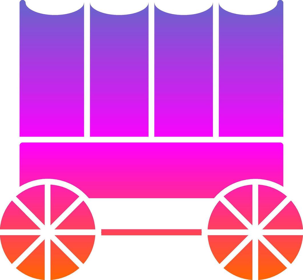 Carriage Glyph Gradient Icon vector