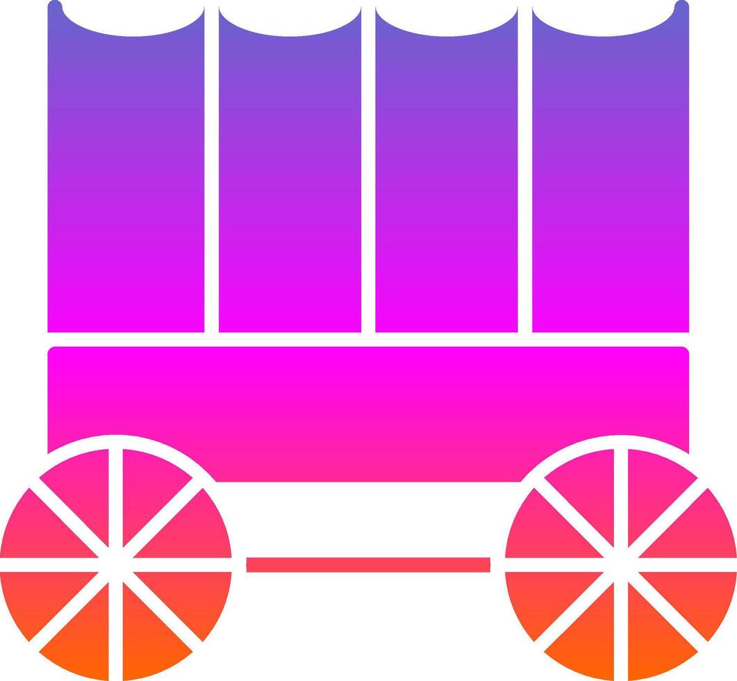 Carriage Glyph Gradient Icon vector