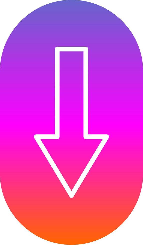 Scroll Down Glyph Gradient Icon vector