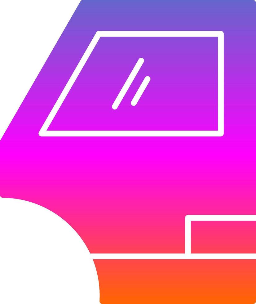 Car Door Glyph Gradient Icon vector