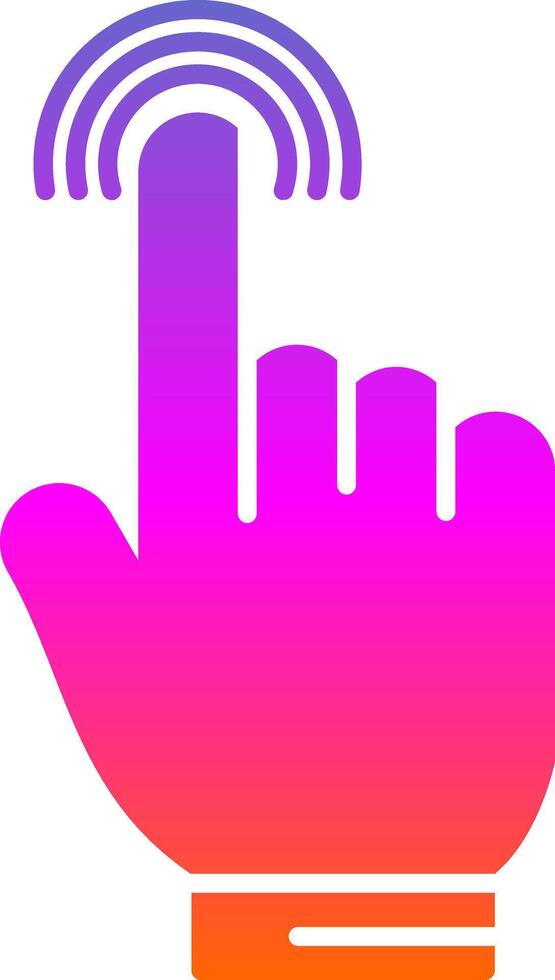 Tap Glyph Gradient Icon vector