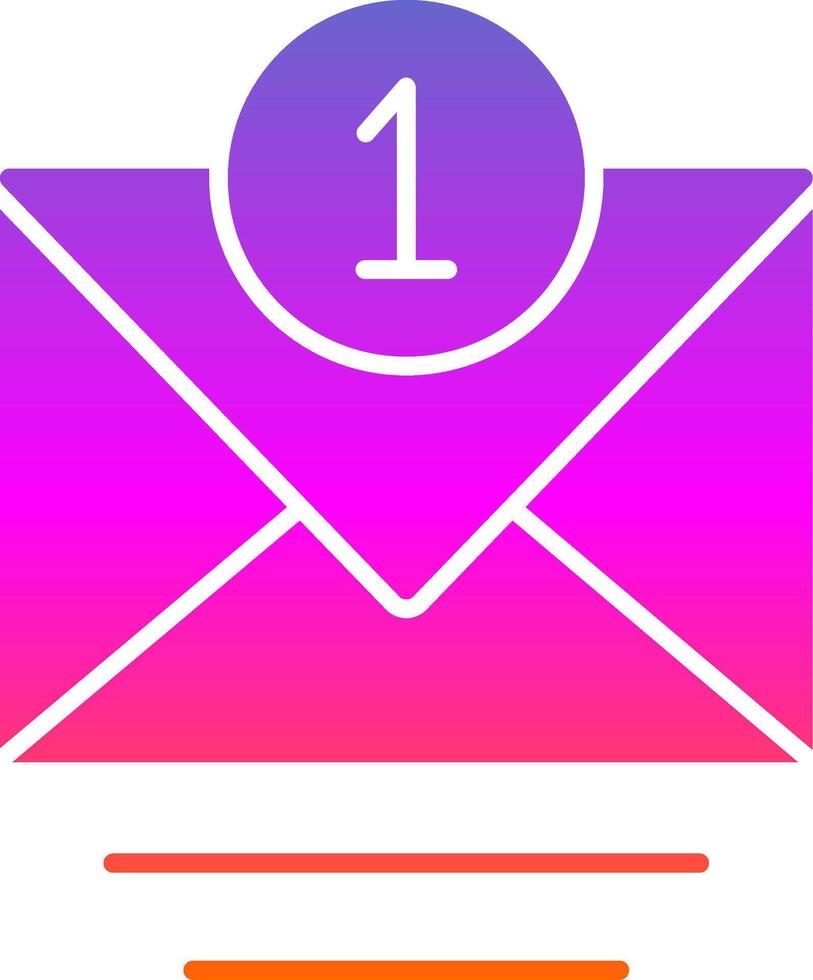 Message Glyph Gradient Icon vector