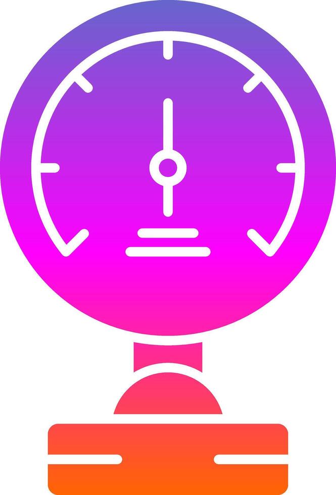 Pressure Meter Glyph Gradient Icon vector