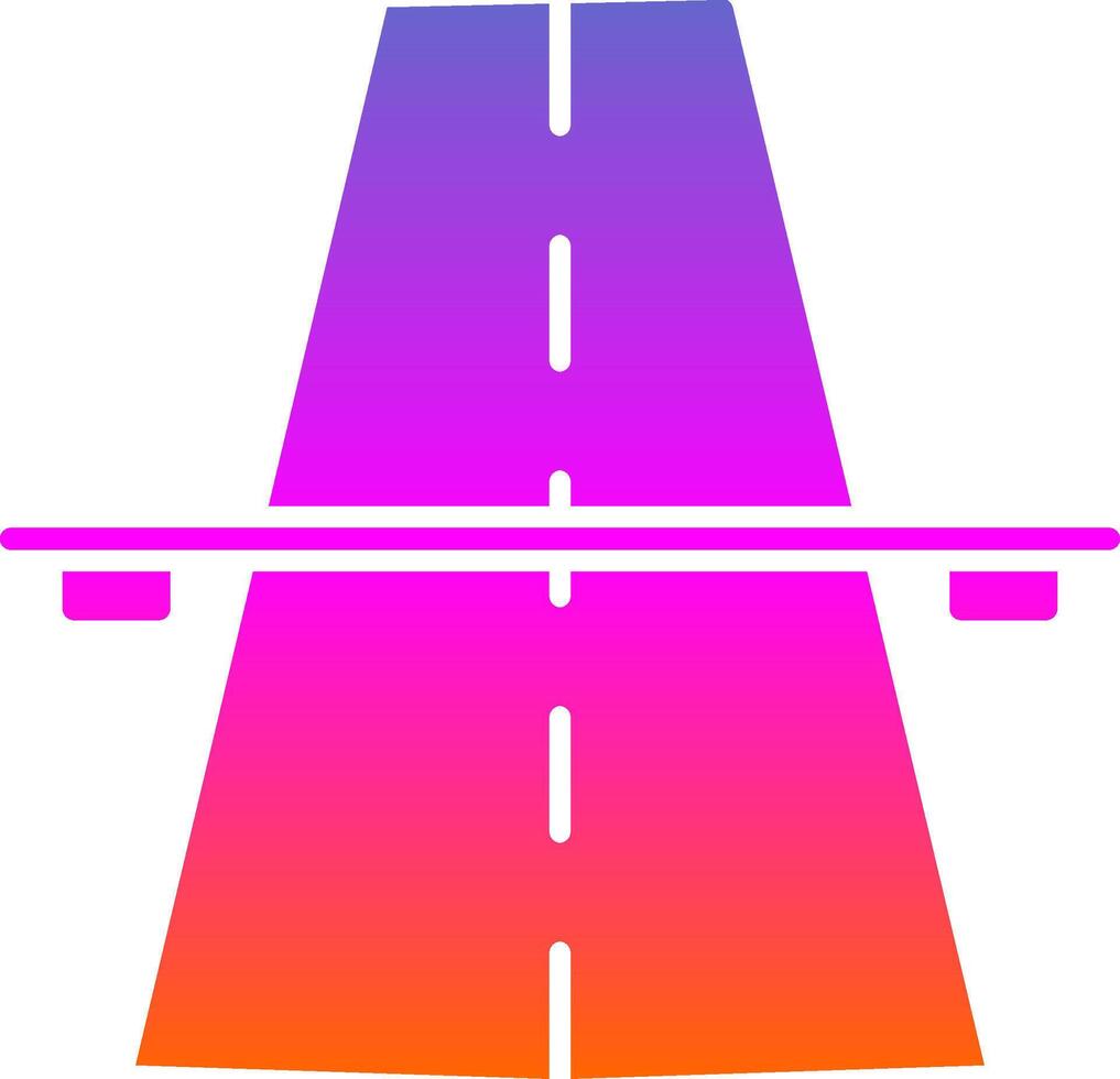 Highway Glyph Gradient Icon vector