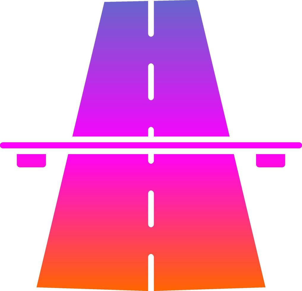 icono de gradiente de glifo de carretera vector