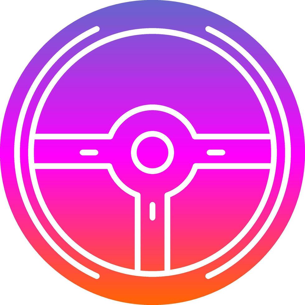 Steering Wheel Glyph Gradient Icon vector
