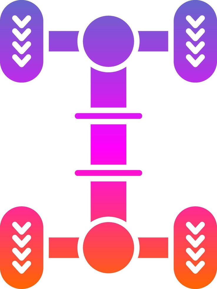 Chassis Glyph Gradient Icon vector