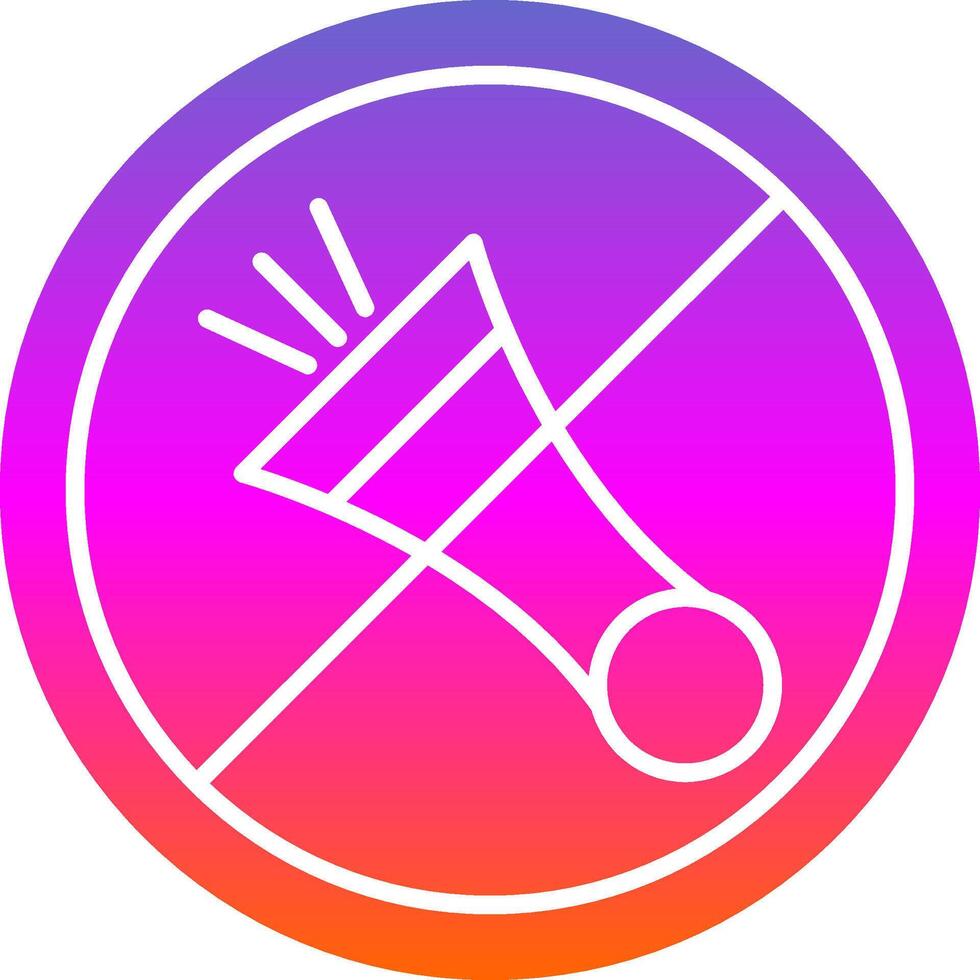 No Horn Glyph Gradient Icon vector