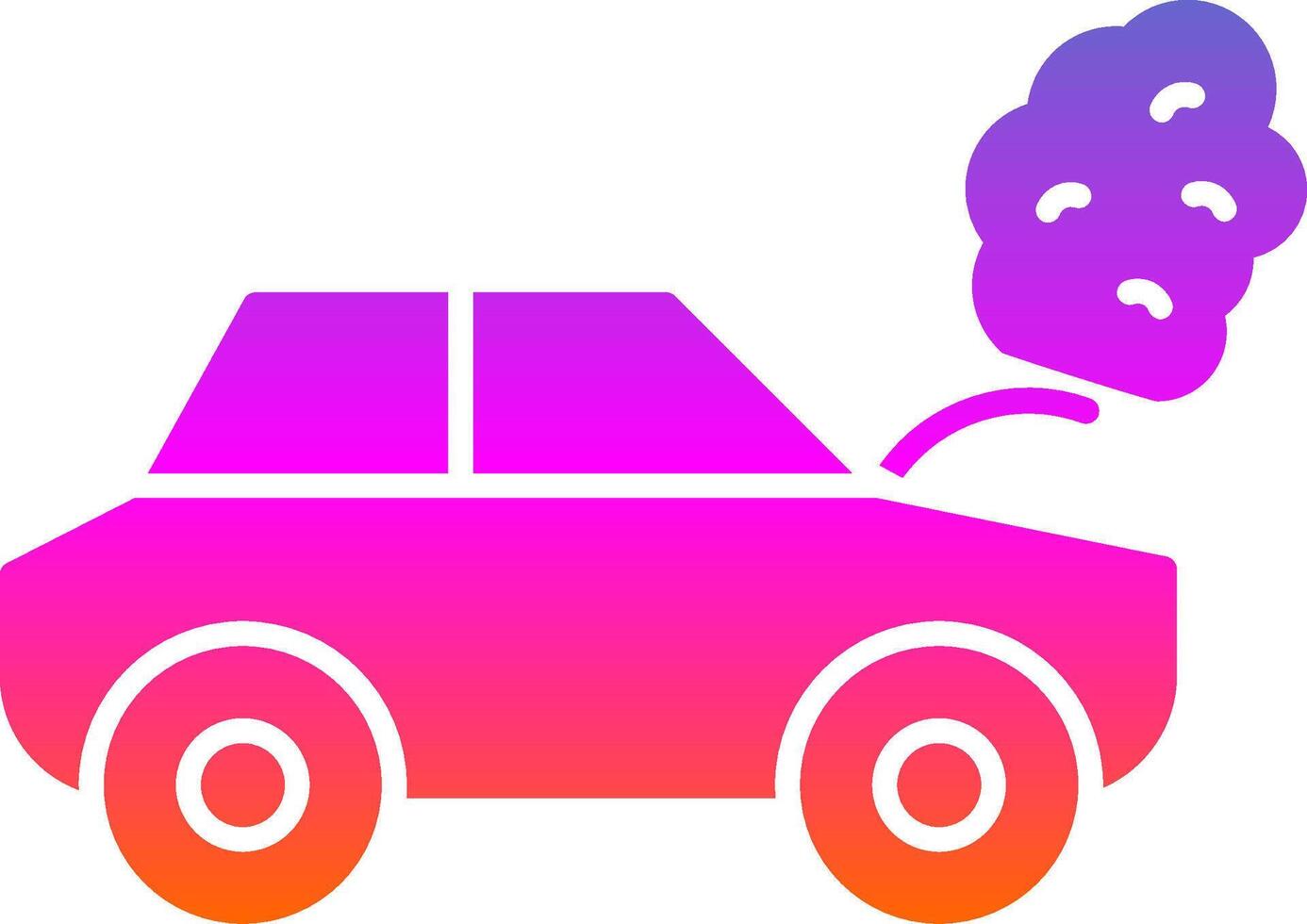 Broken Car Glyph Gradient Icon vector