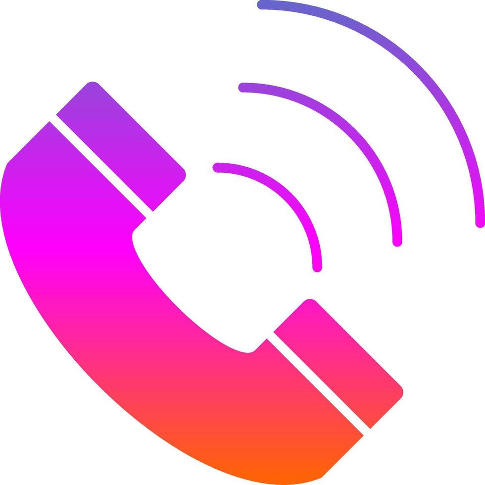 Phone Glyph Gradient Icon vector