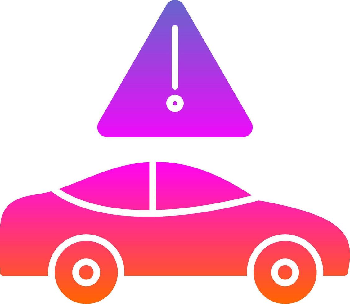 Traffic Jam Glyph Gradient Icon vector