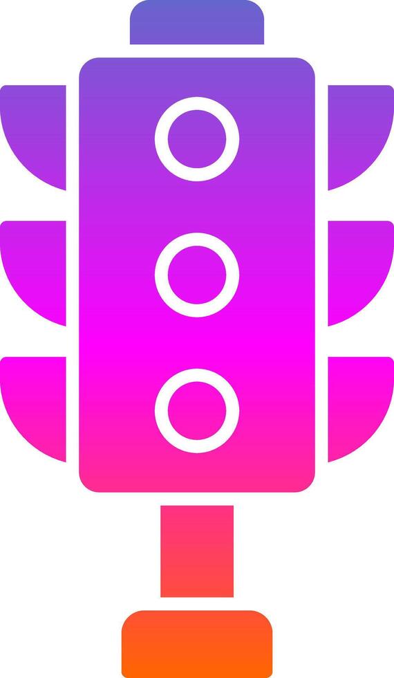 Traffic Lights Glyph Gradient Icon vector