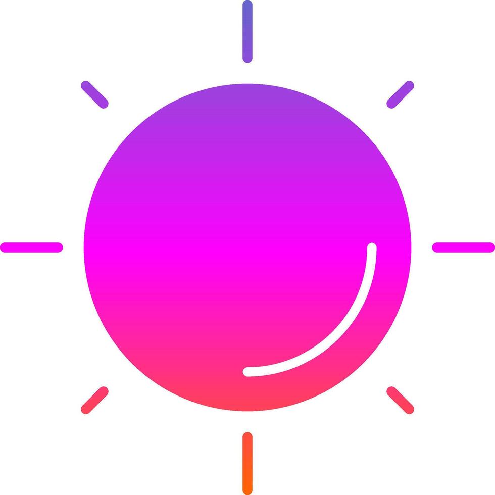 Sun Glyph Gradient Icon vector