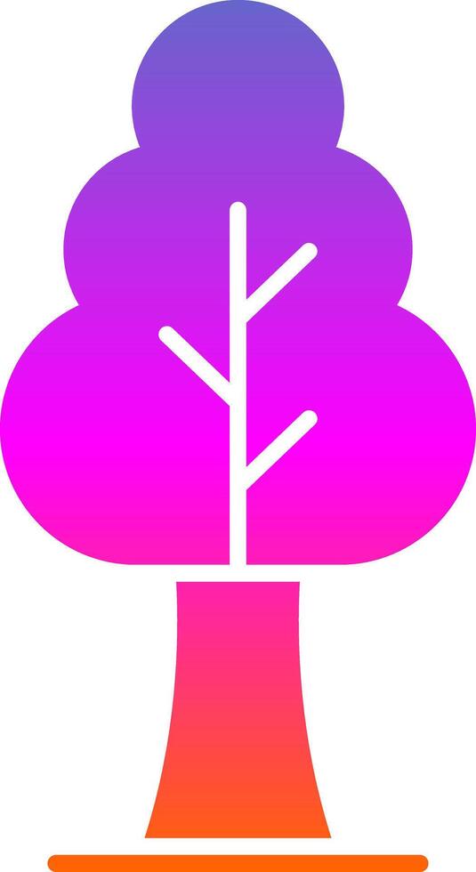 Tree Glyph Gradient Icon vector