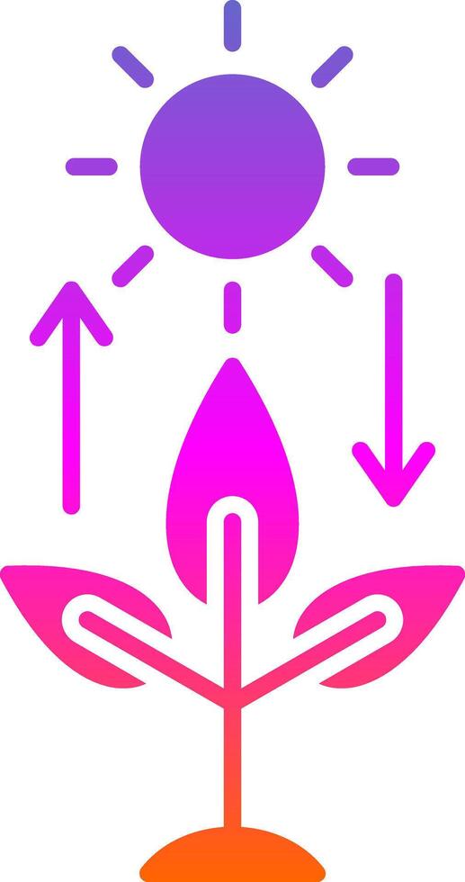Photosynthesis Glyph Gradient Icon vector