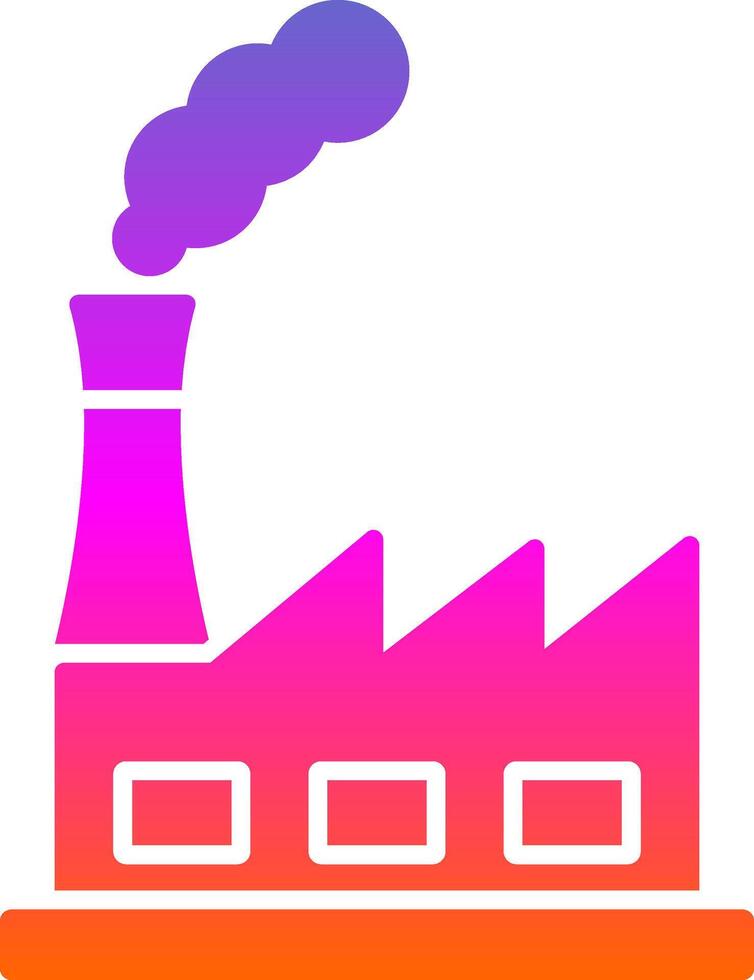 Power Plant Glyph Gradient Icon vector