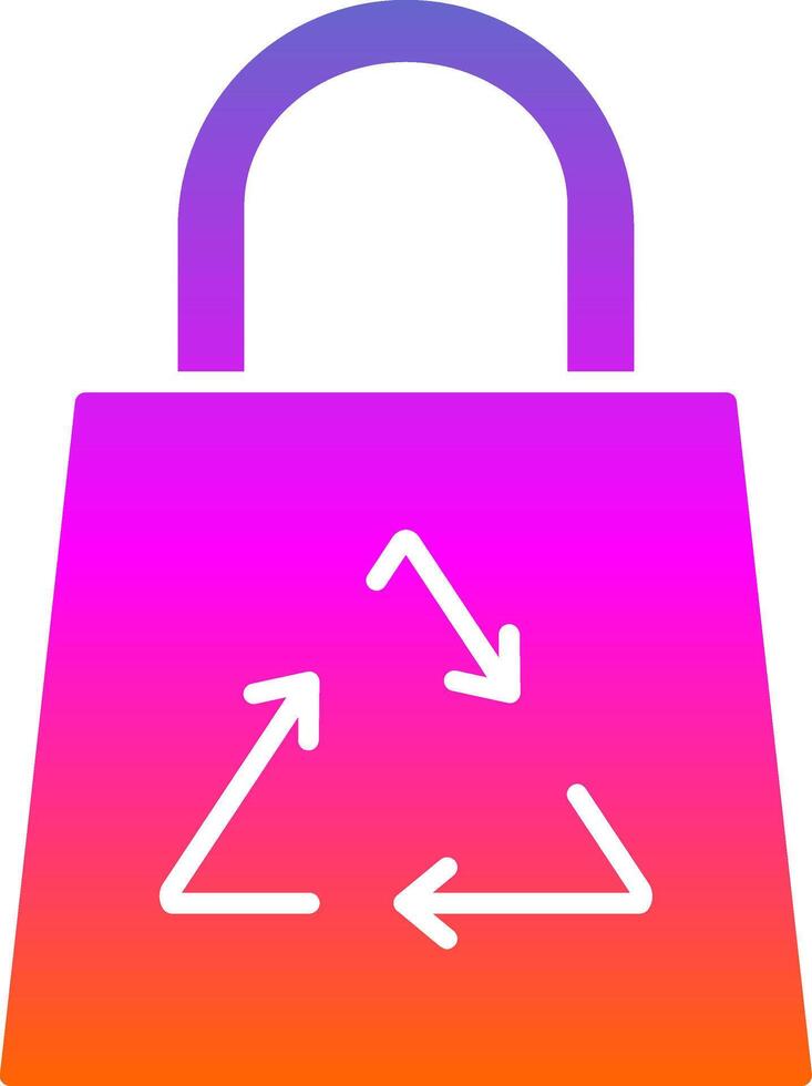 Recycle Bag Glyph Gradient Icon vector