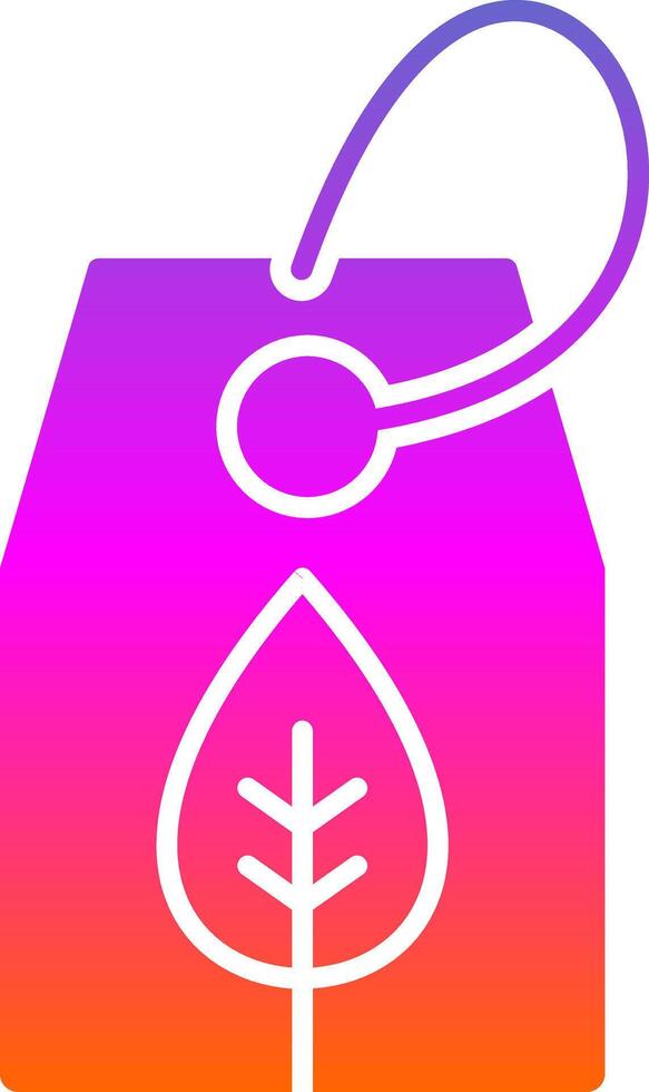 Eco Tag Glyph Gradient Icon vector