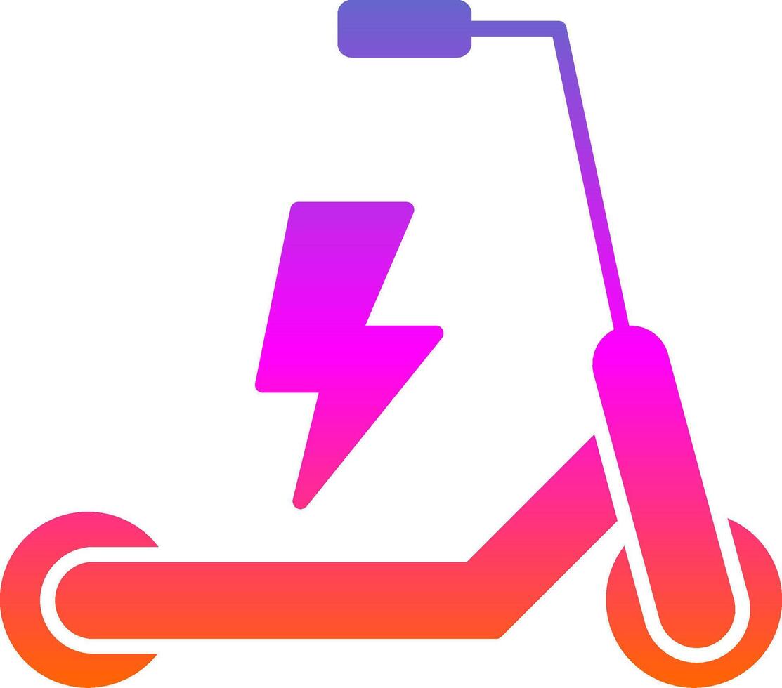 Electric Scooter Glyph Gradient Icon vector