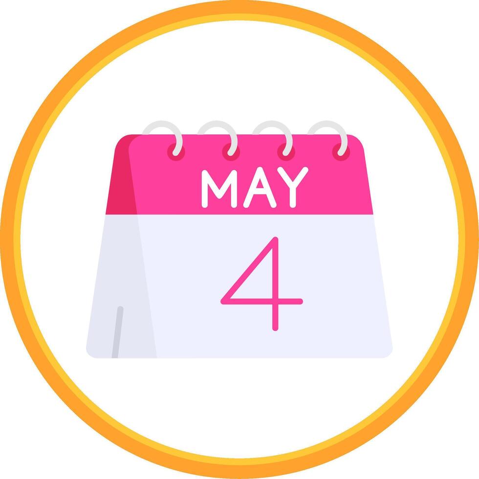 4th of May Flat Circle Uni Icon vector