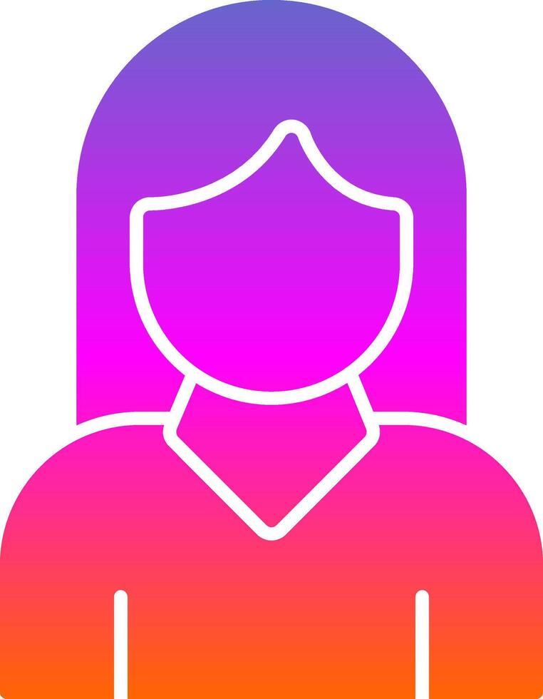 Woman Glyph Gradient Icon vector