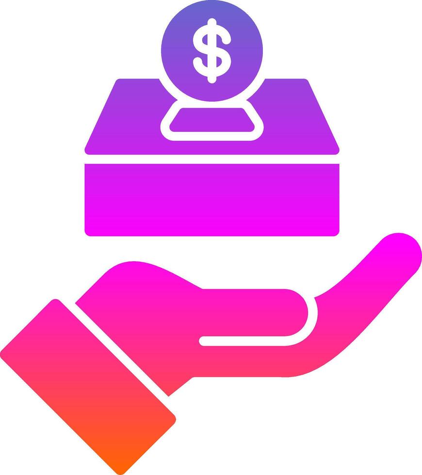 Donate Glyph Gradient Icon vector