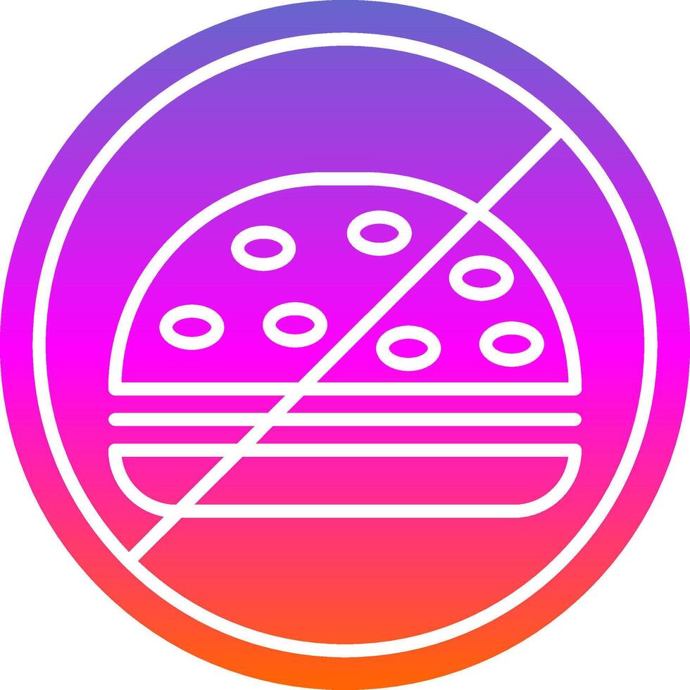 No Food Glyph Gradient Icon vector