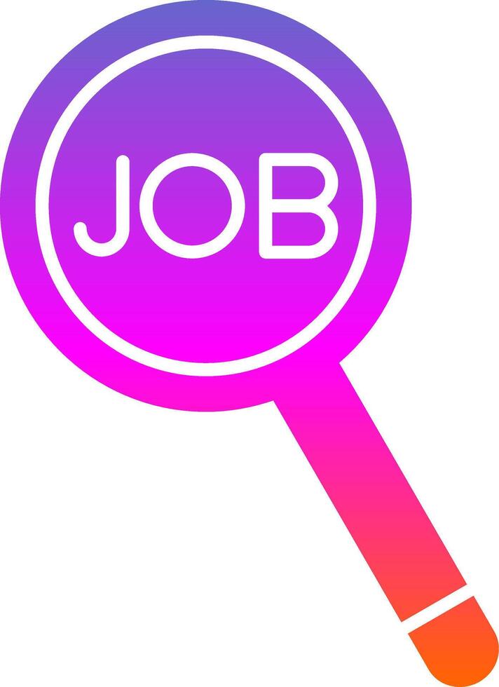 Job Search Glyph Gradient Icon vector