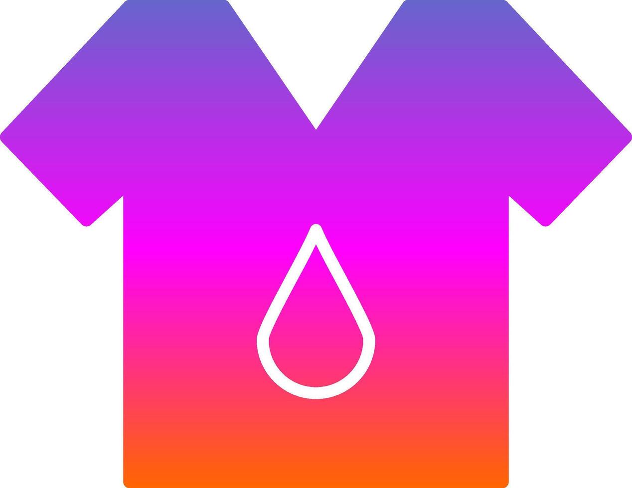 T Shirt Glyph Gradient Icon vector