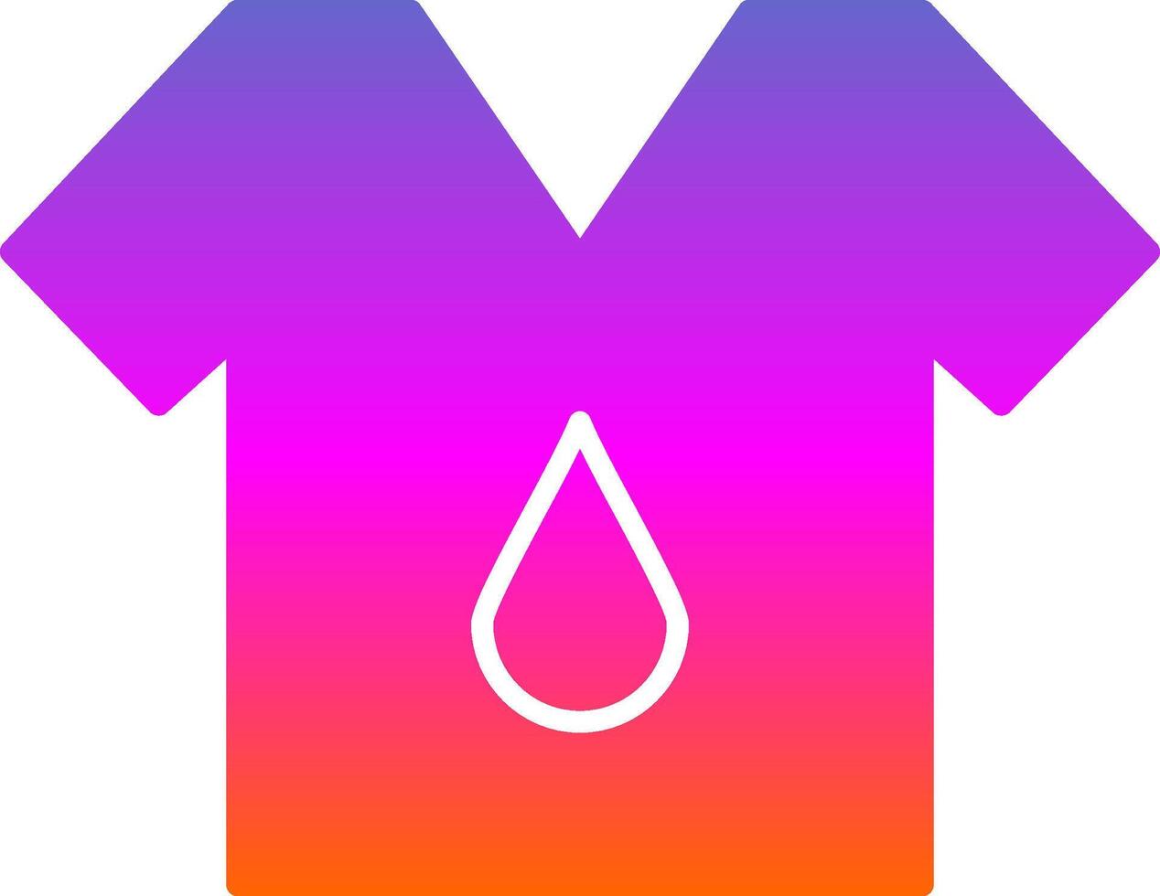 T Shirt Glyph Gradient Icon vector