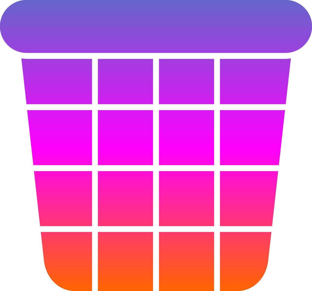 Bucket Glyph Gradient Icon vector