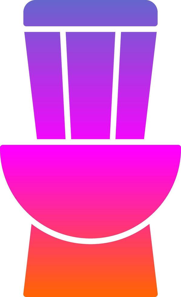 Toilet Glyph Gradient Icon vector