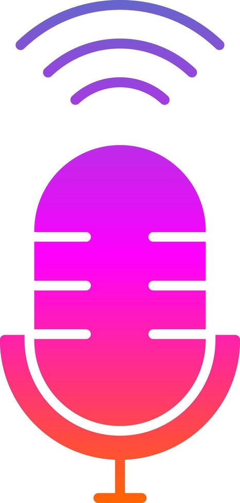 Voice Assistant Glyph Gradient Icon vector