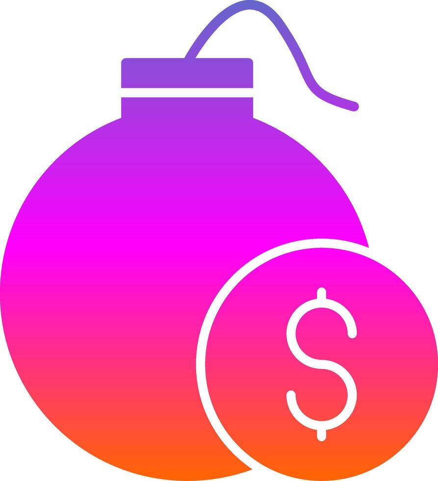 Debt Glyph Gradient Icon vector