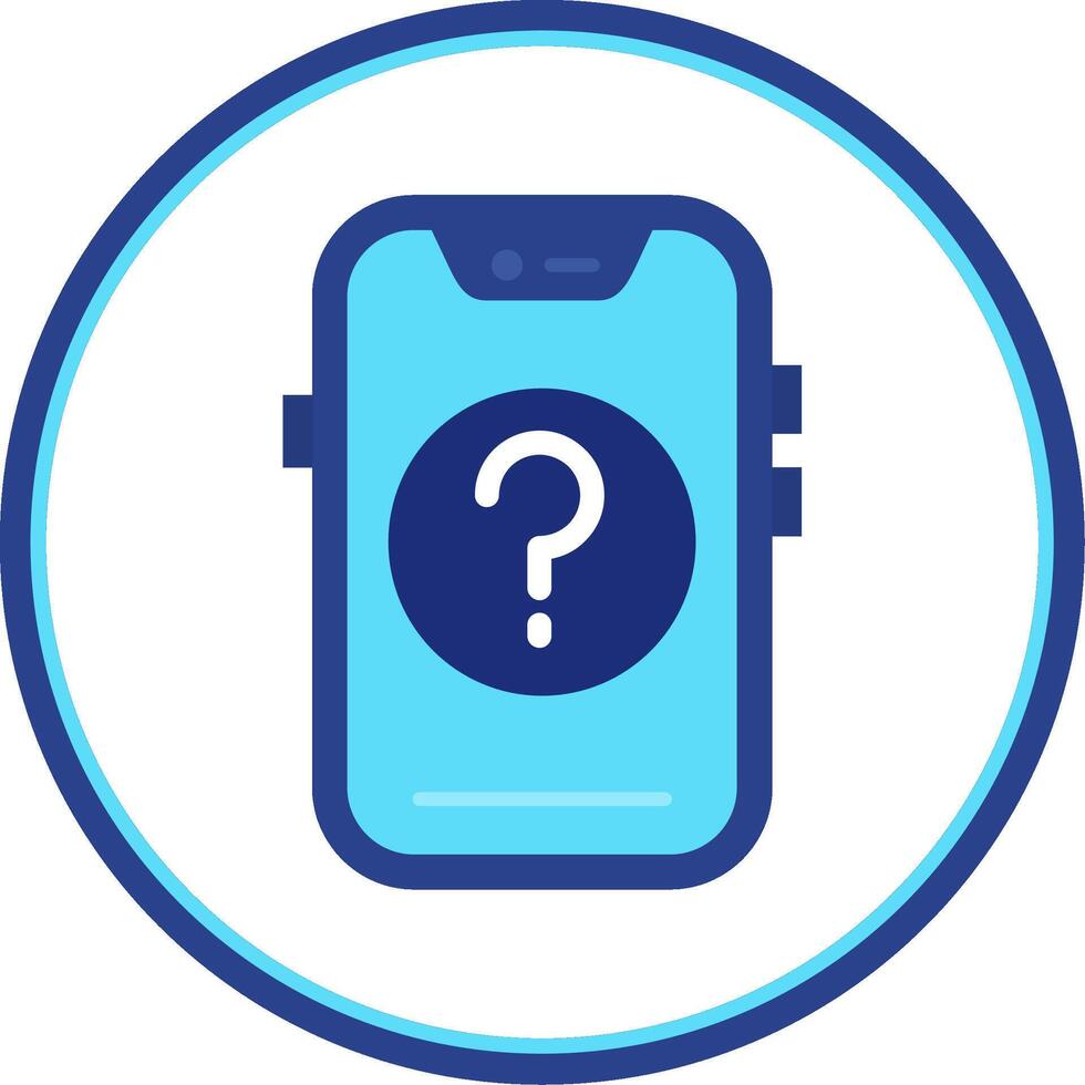 Question Flat Circle Uni Icon vector