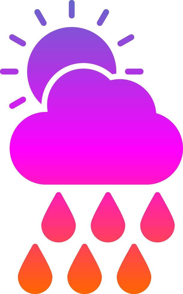 Forecast Glyph Gradient Icon vector