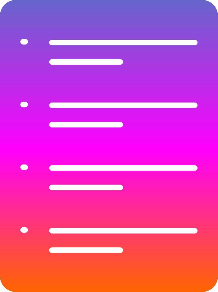 To Do List Glyph Gradient Icon vector