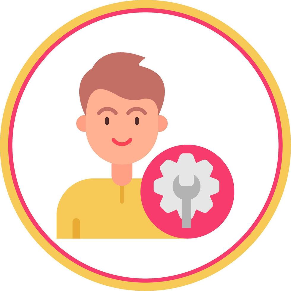 Maintenance Flat Circle Uni Icon vector
