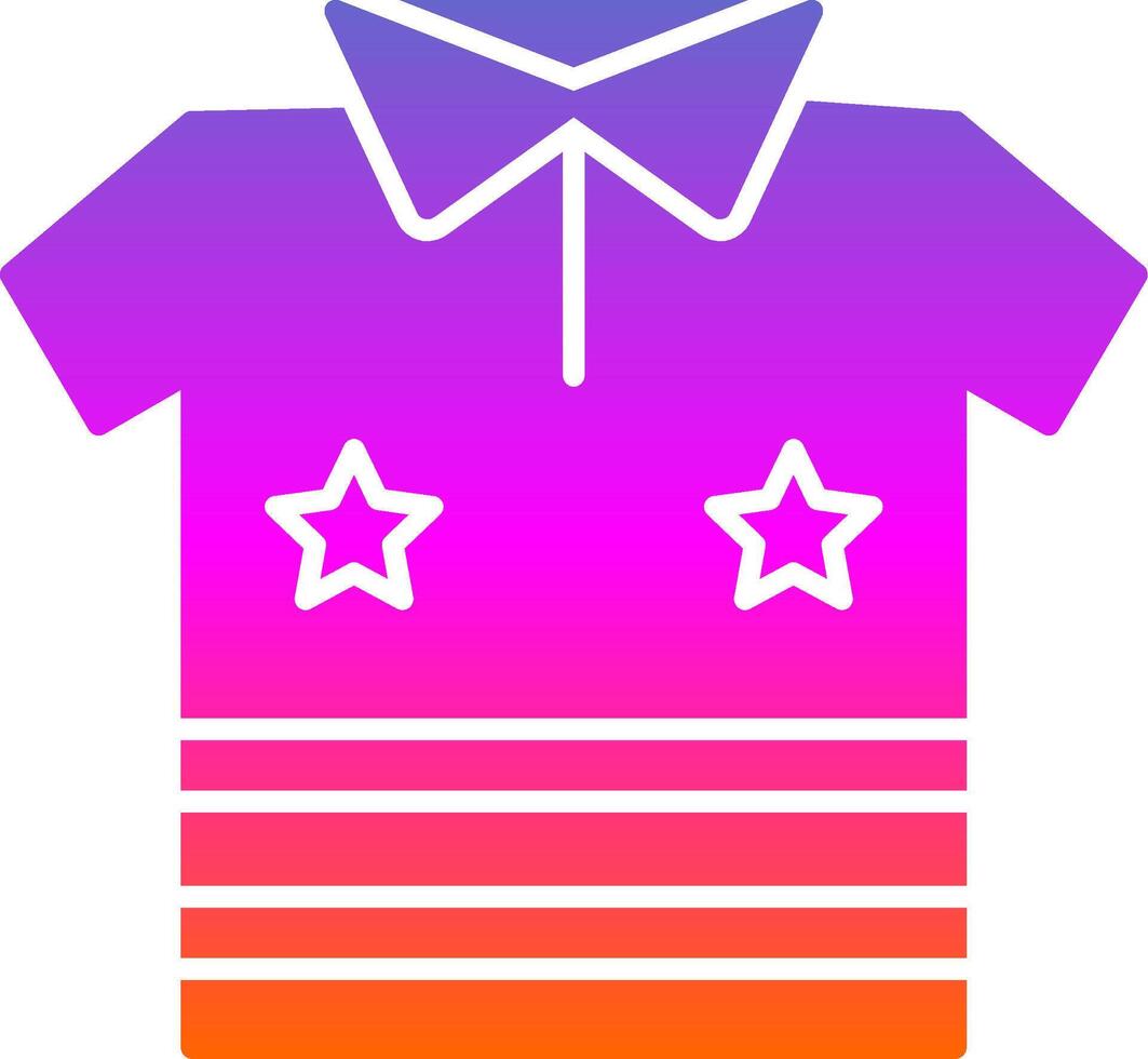 icono de gradiente de glifo de camisa vector