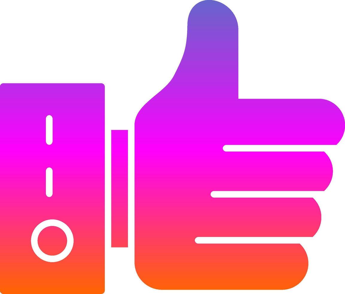 Thumb Up Glyph Gradient Icon vector